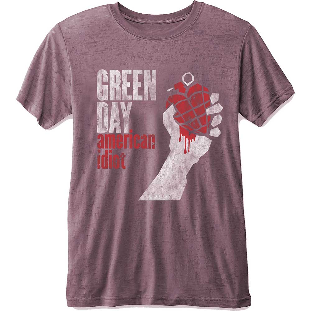Green Day Unisex Burn Out T-Shirt: American Idiot (Small) - 2