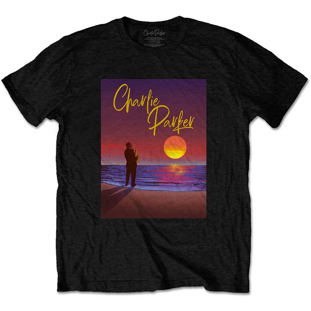 Charlie Parker Unisex T-Shirt: Purple Sunset (Large)