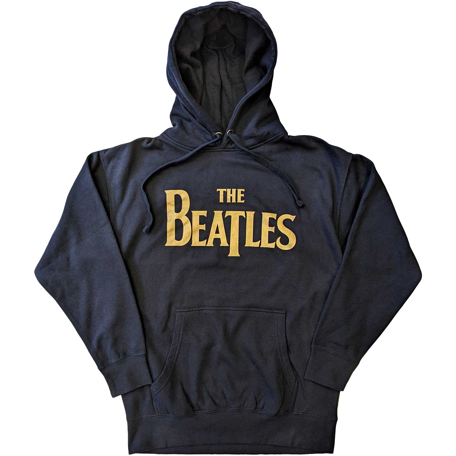 The Beatles Unisex Pullover Hoodie: Gold Drop T Logo (Medium)
