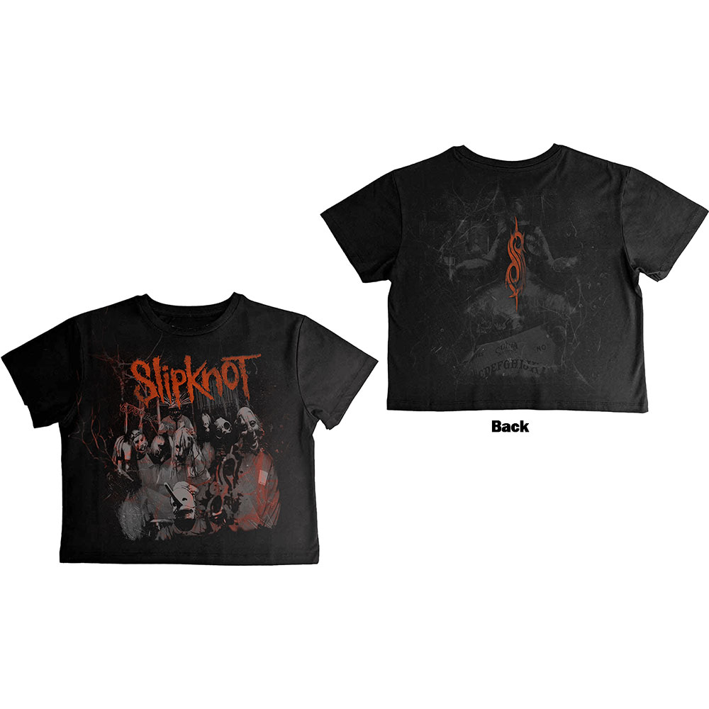 Slipknot Ladies Crop Top: Ouija Belt (Back Print) (XX-Large)