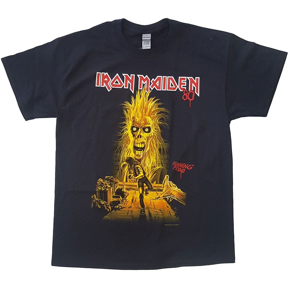 Iron Maiden Unisex T-Shirt: Running Free (Medium)