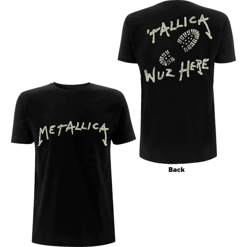 Metallica Unisex T-Shirt: Wuz Here (Back Print) (X-Large)