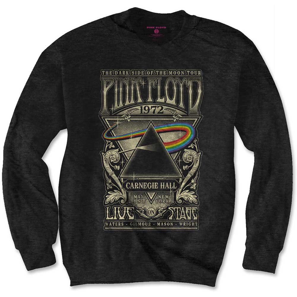 Pink Floyd Unisex Sweatshirt: Carnegie Hall Poster (XX-Large) - 2