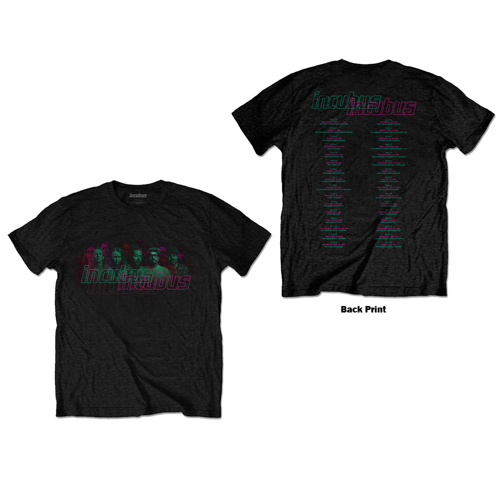 Incubus Unisex T-Shirt: 17 Tour (Back Print) (Large)