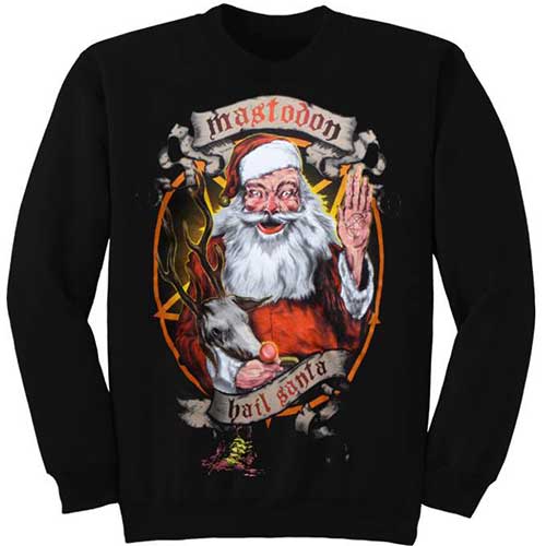 Mastodon Unisex Sweatshirt: Hail Santa Holiday (Small) - 2