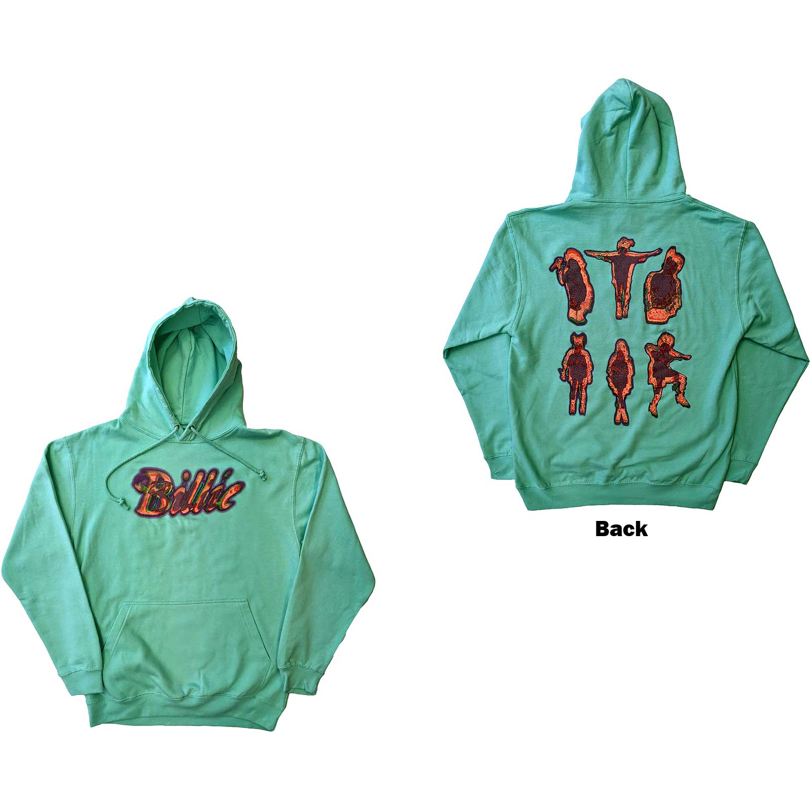 Billie Eilish Unisex Pullover Hoodie: Silhouettes (Back Print) (Large)