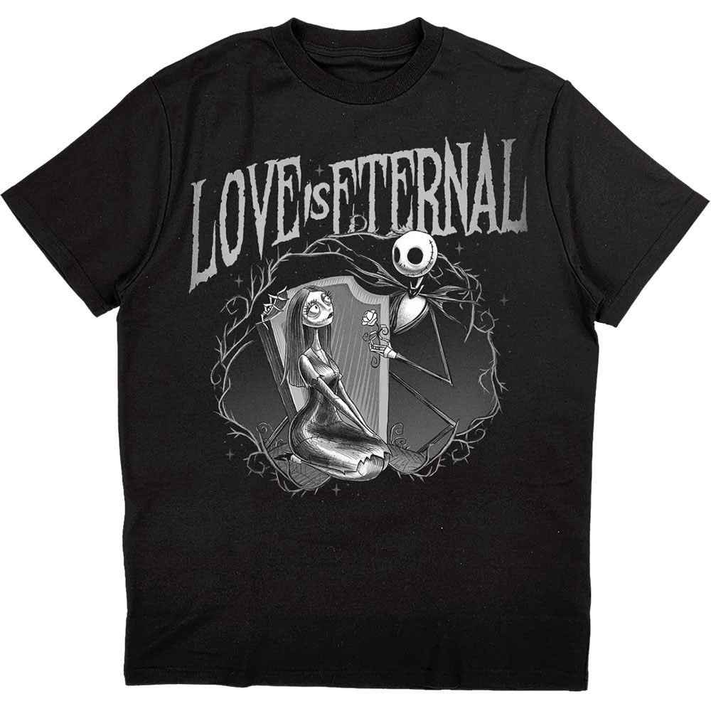 Disney Unisex Tee: The Nightmare Before Christmas Jack & Sally Love Is Eternal (Large)
