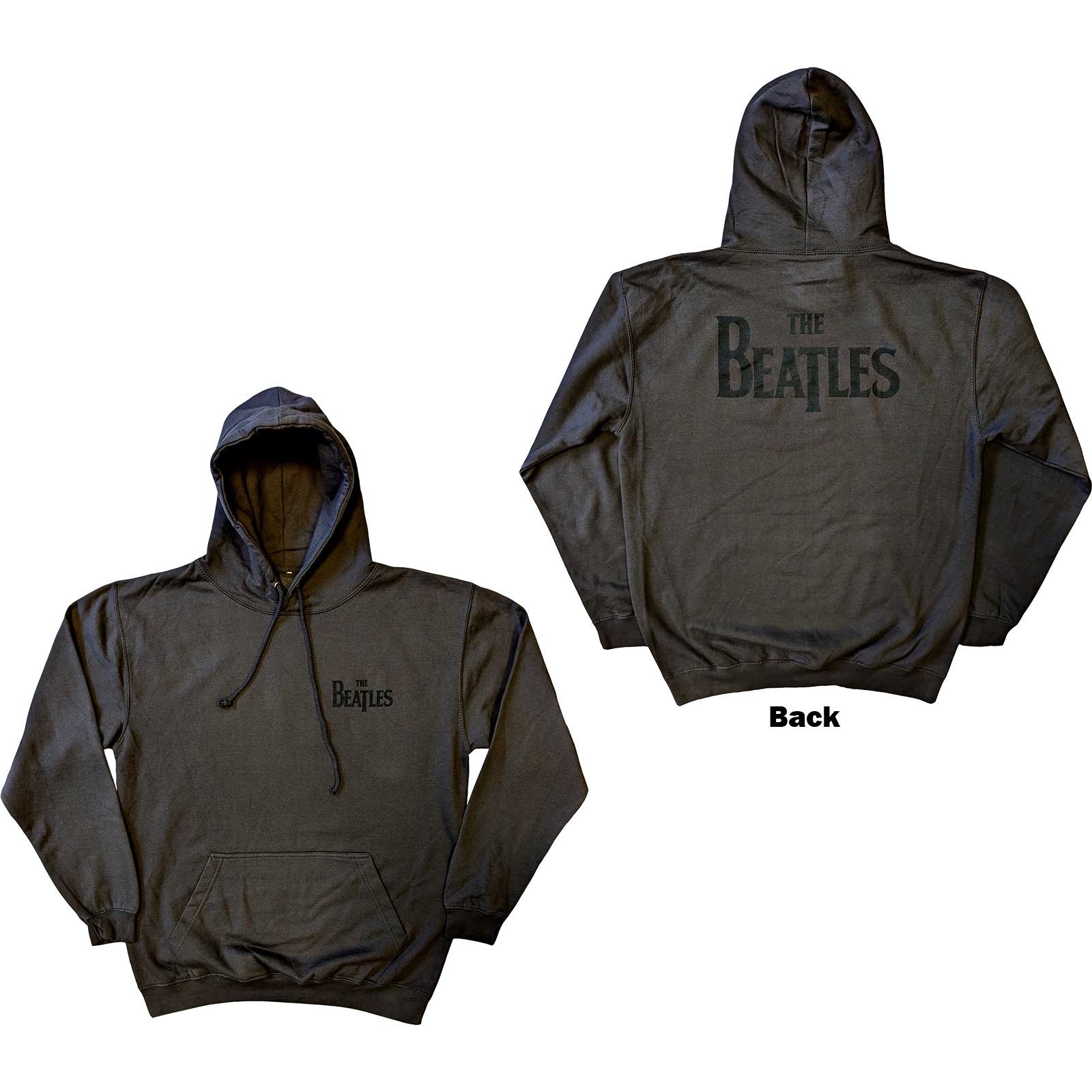 The Beatles Unisex Pullover Hoodie: Drop T Logo (Back Print) (X-Large)