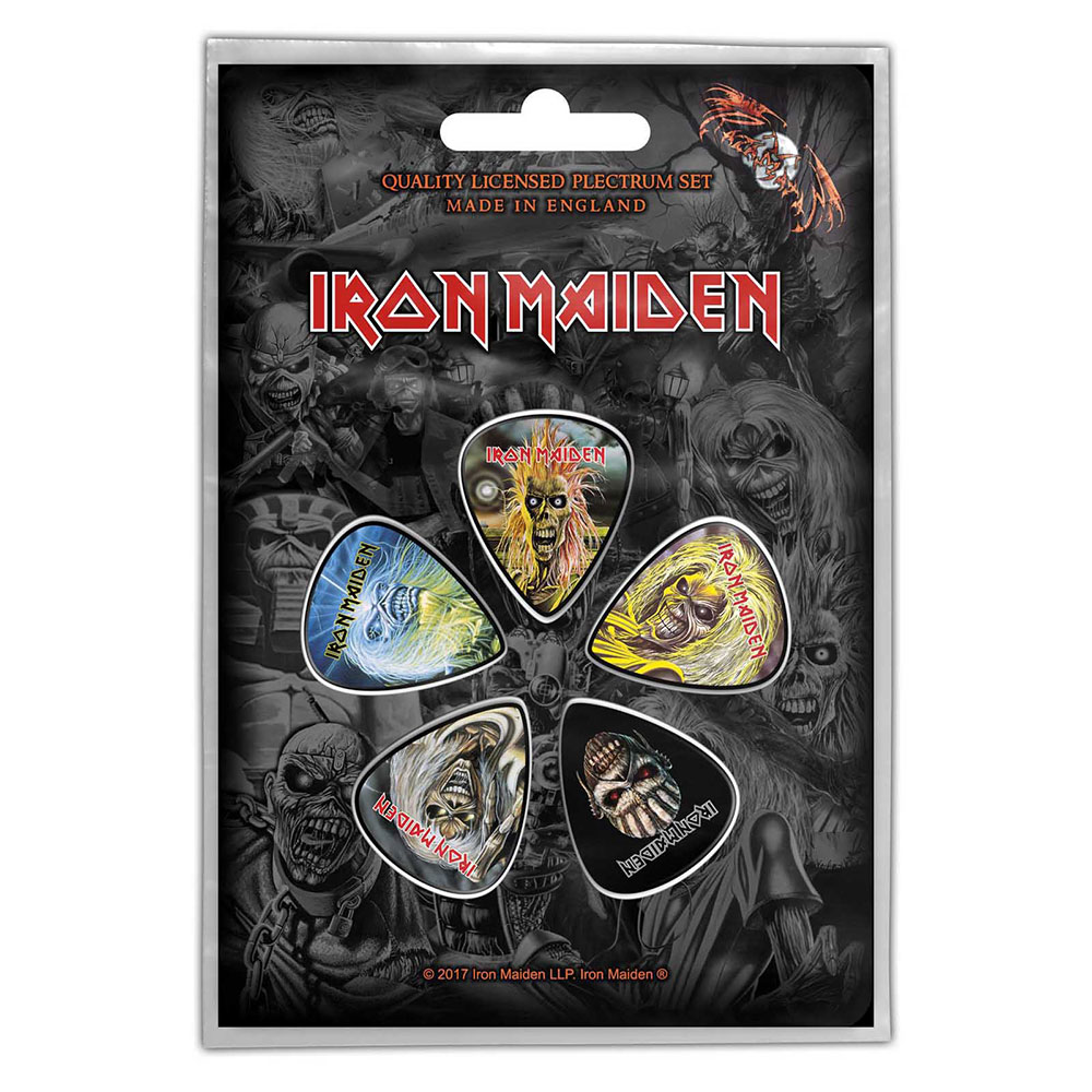 Iron Maiden plektrum-pakke: The Faces of Eddie (Retail Pack)