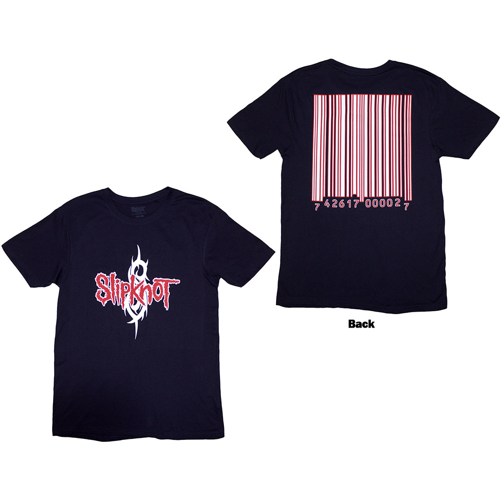 Slipknot Unisex T-Shirt: Barcode (Back Print) (Medium)