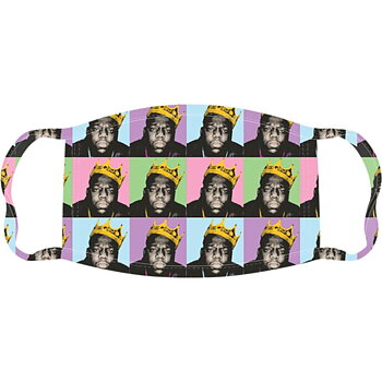 Biggie Smalls Face Mask: Crown Repeat
