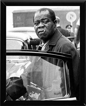 Fotografi 30x40: Louis Armstrong i Sverige