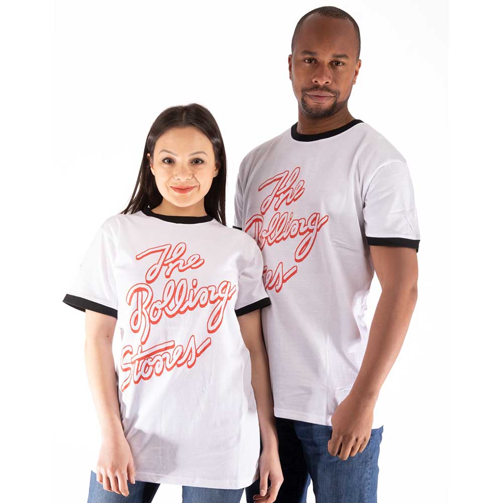 The Rolling Stones Unisex Ringer T-Shirt: Signature Logo (Medium)