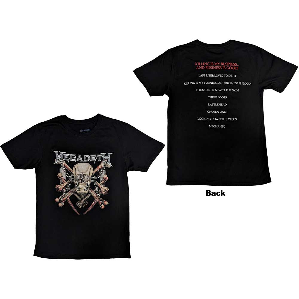 Megadeth Unisex T-Shirt: Killing Biz (Back Print) (Medium)