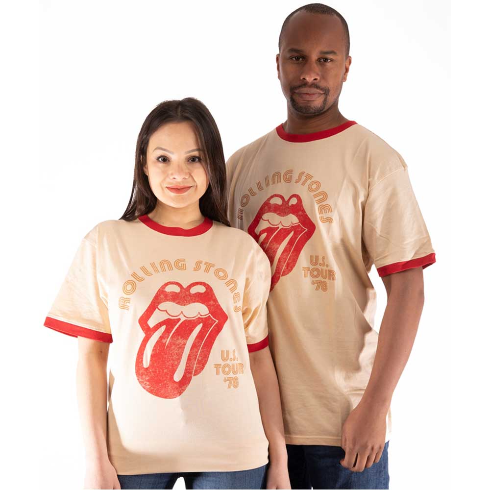 The Rolling Stones Unisex Ringer T-Shirt: US Tour '78 (Medium)