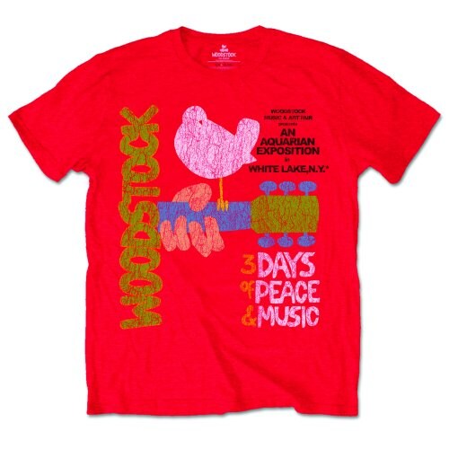 Woodstock Unisex T-Shirt: Classic Vintage Poster (Small)