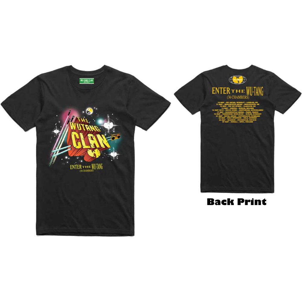 Wu-Tang Clan Unisex T-Shirt: Gods of Rap Tour 2019 (Back Print/Ex Tour) (Small)