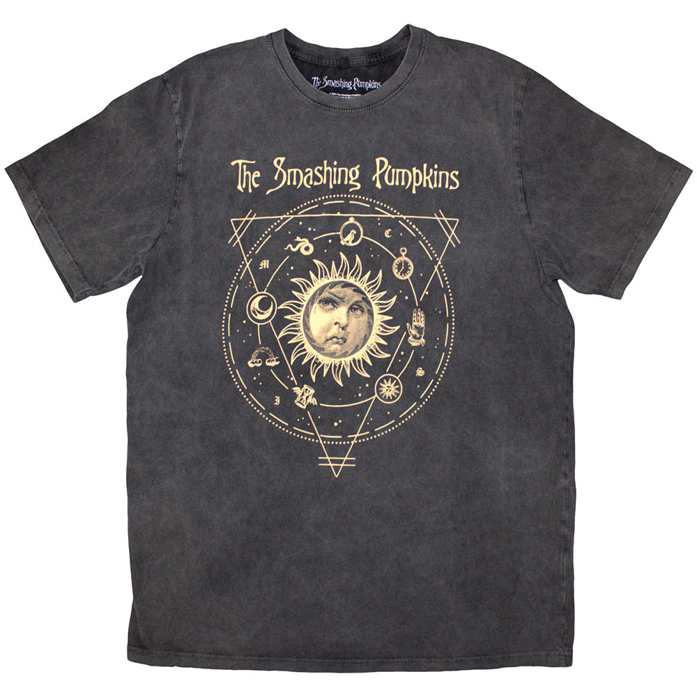 The Smashing Pumpkins Unisex Stone Wash T-Shirt: Celestial Sun (X-Large)