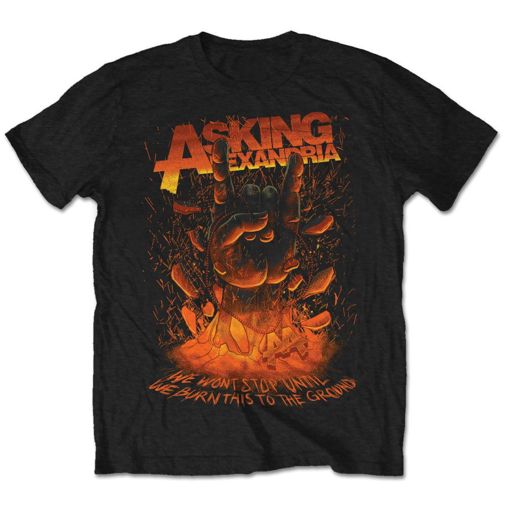 Asking Alexandria Unisex T-Shirt: Metal Hand (Retail Pack) (Small)
