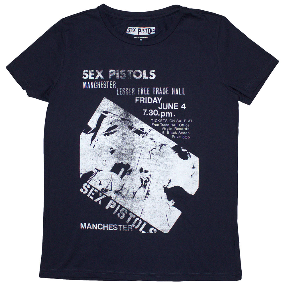 The Sex Pistols Ladies T-Shirt: Manchester Flyer (X-Large)