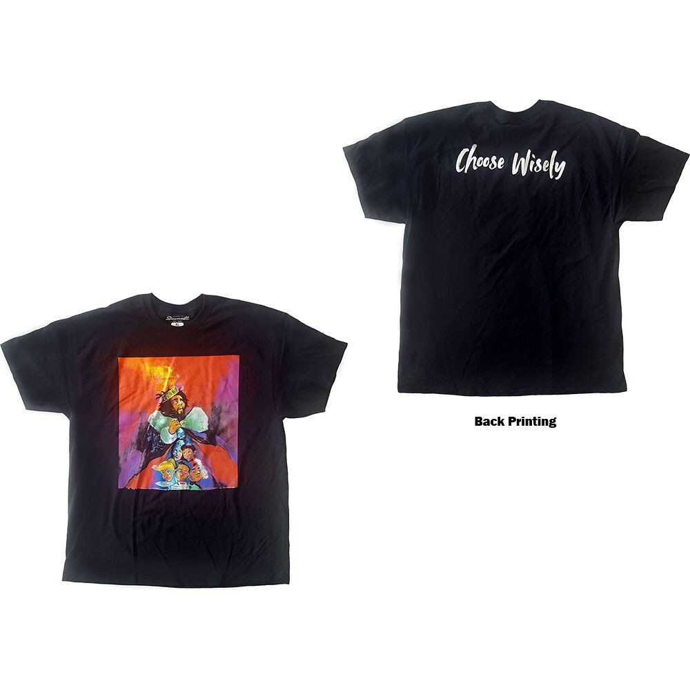 J Cole Unisex T-Shirt: Choose Wisely (Back Print) (Small)