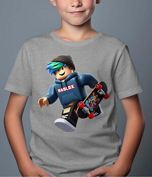 Roblox børn t-shirt: "On The Run" - fås i flere farver - str. 3-14 år