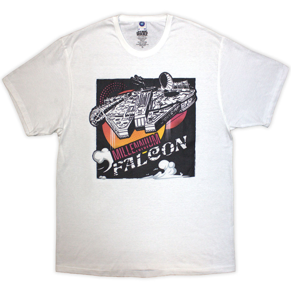 Star Wars Unisex T-Shirt: Millennium Falcon Graphic (Small)