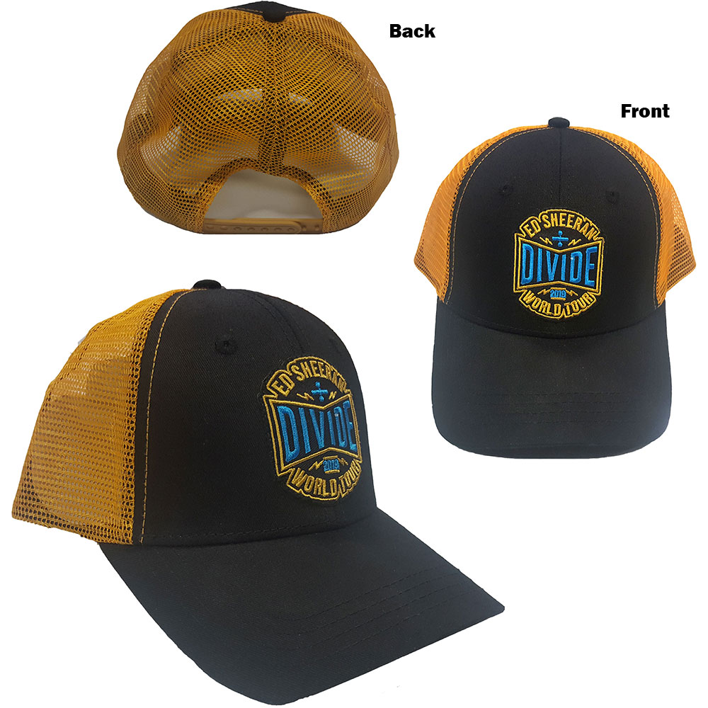Ed Sheeran Unisex Baseball Cap: 2019 Divide World Tour (Mesh Back)