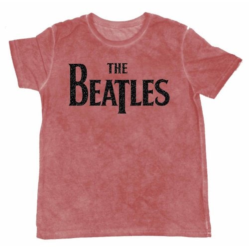 The Beatles Unisex Burn Out T-Shirt: Drop T Logo (Flocked) (X-Large) - 2