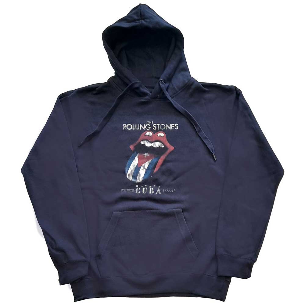The Rolling Stones Unisex Pullover Hoodie: Havana Cuba (Large)