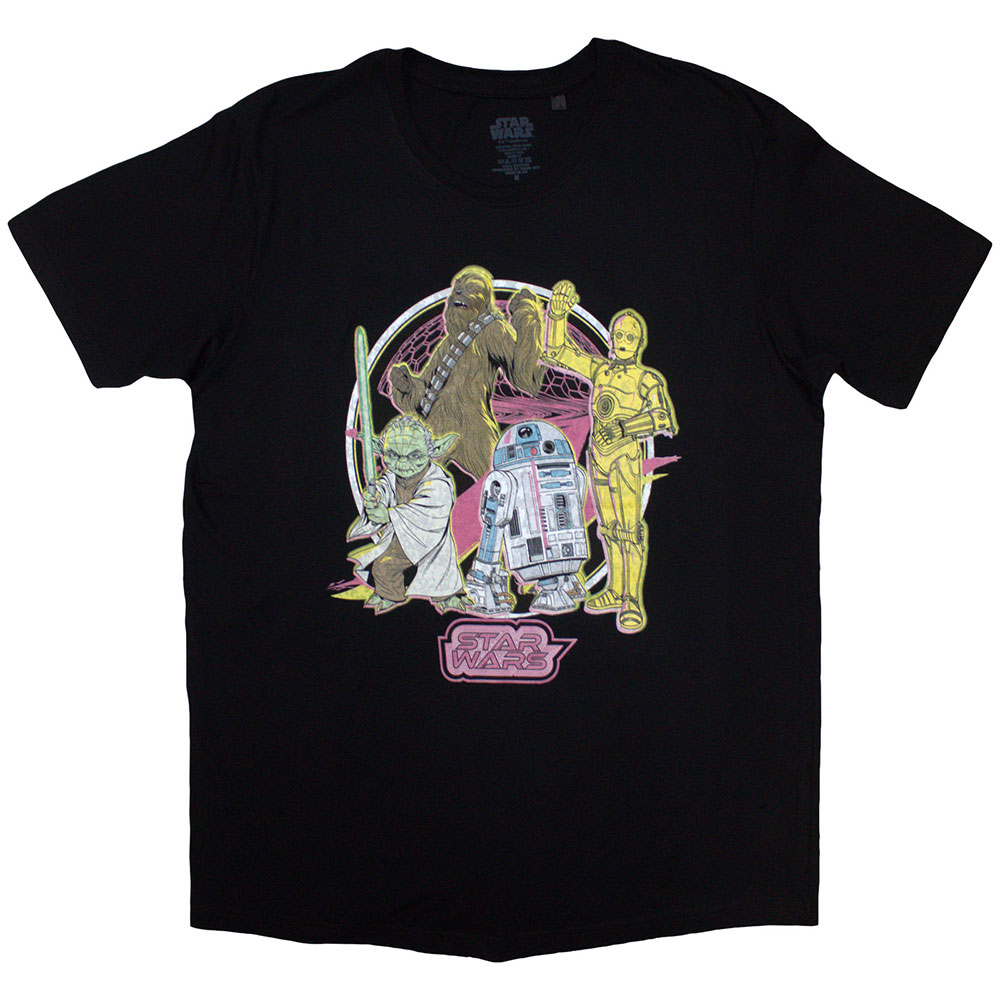Star Wars Unisex T-Shirt: Heroes Neon (Small)