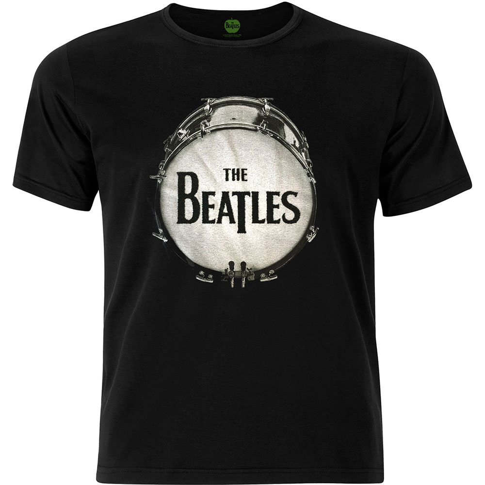 The Beatles Unisex T-Shirt: Drum (Caviar Beads) (Small)