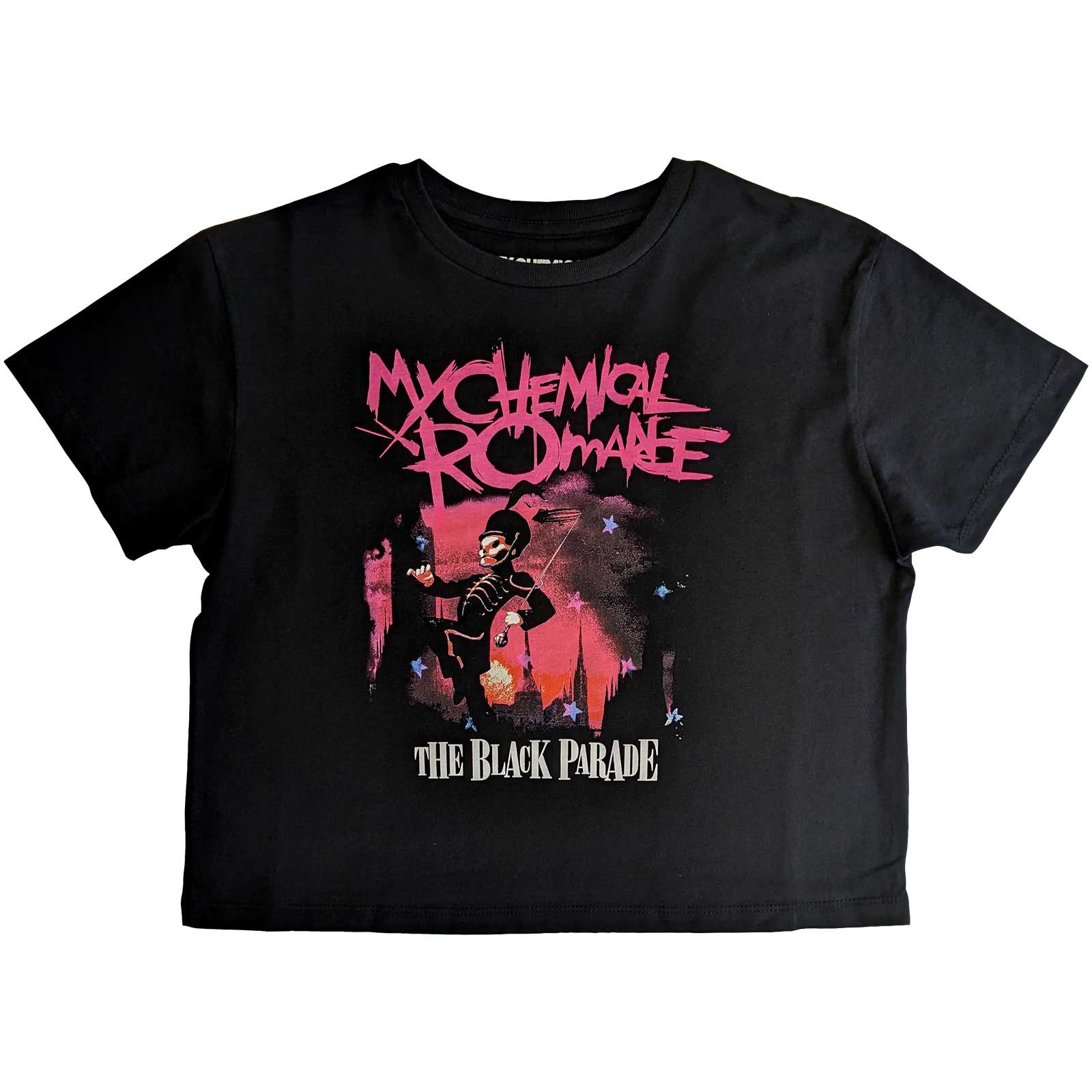 My Chemical Romance Ladies Crop Top: The Black Parade (Large)