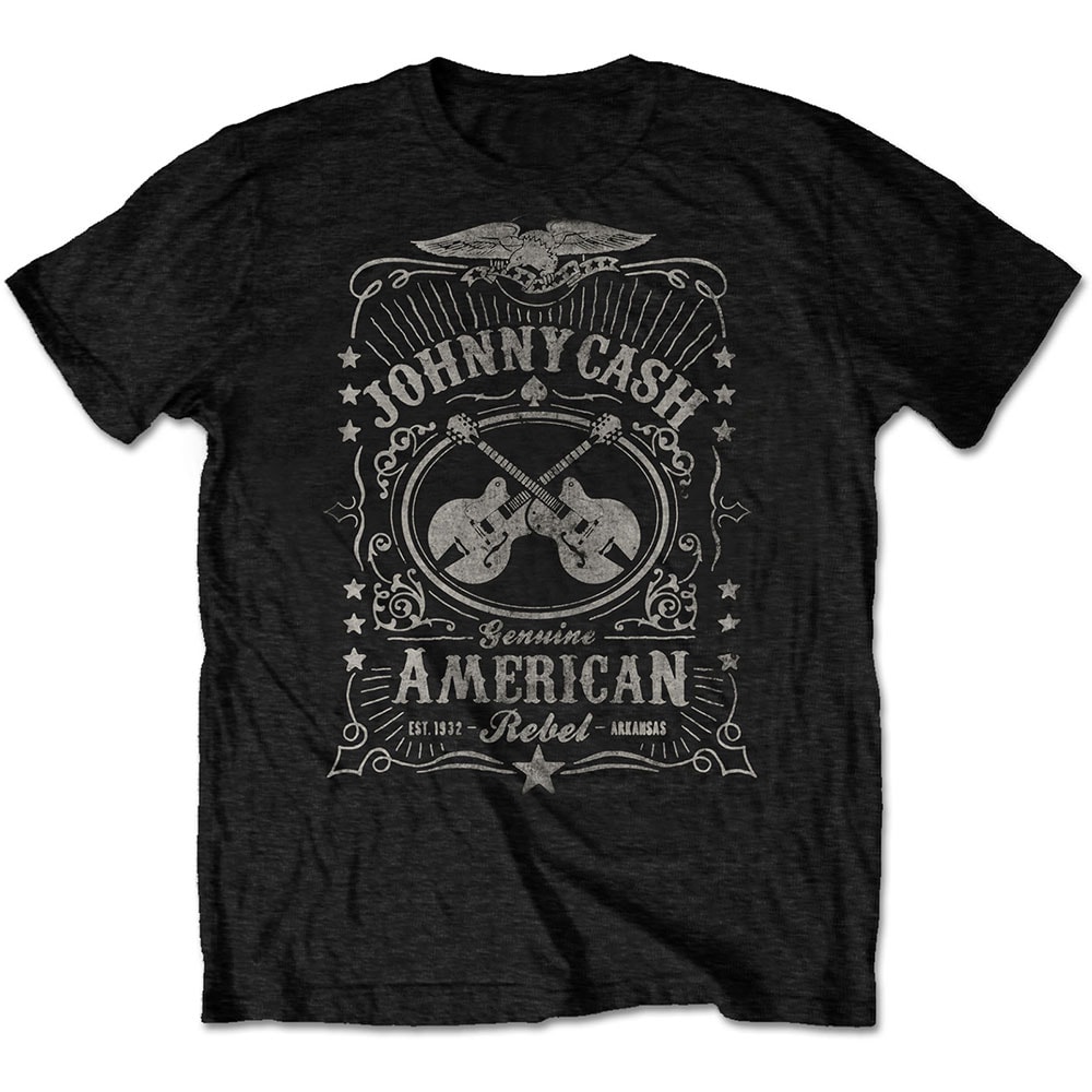 Johnny Cash Unisex T-Shirt: American Rebel (Small)