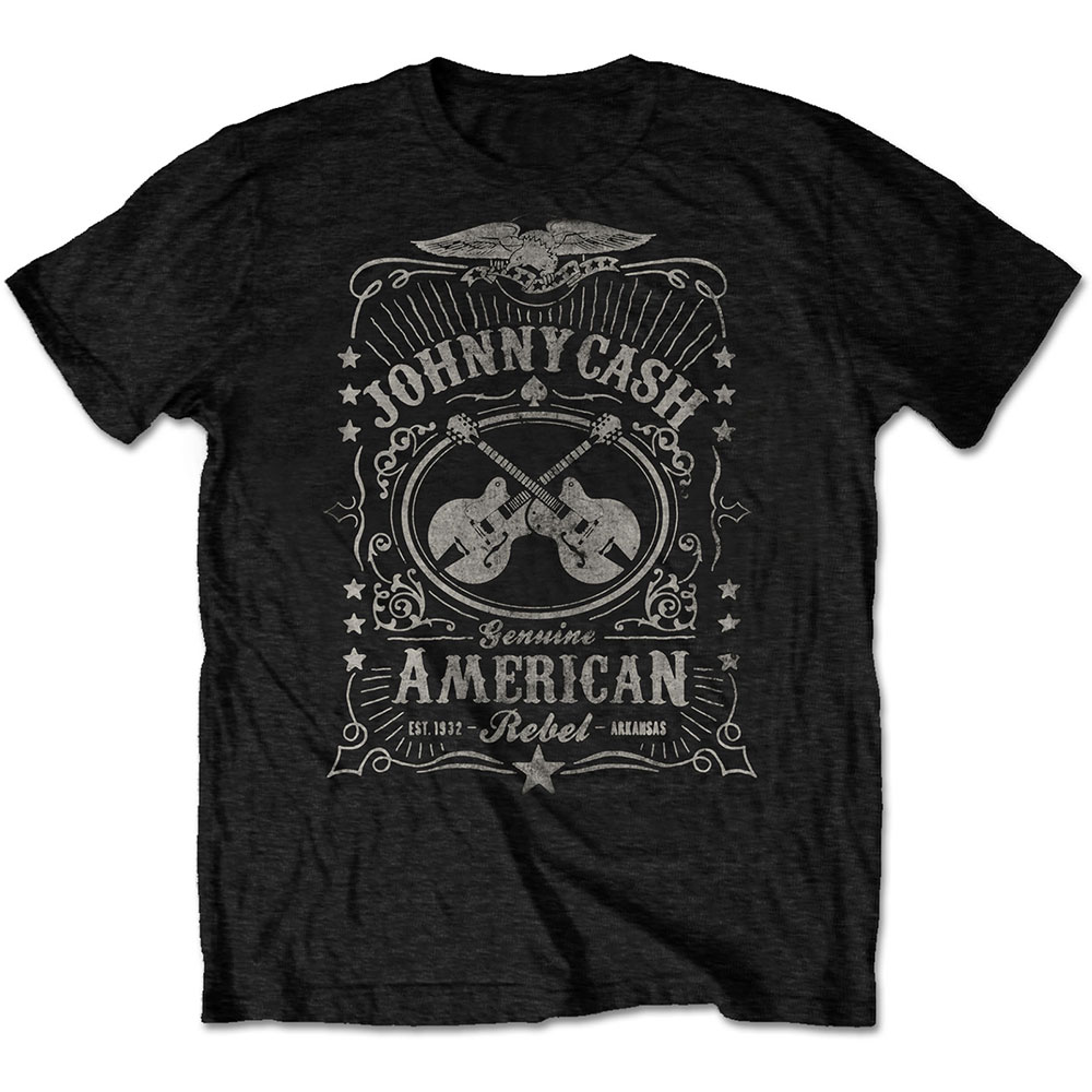 Johnny Cash Unisex T-Shirt: American Rebel (X-Large)