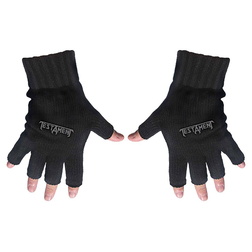 Testament Unisex Fingerless Gloves: Logo
