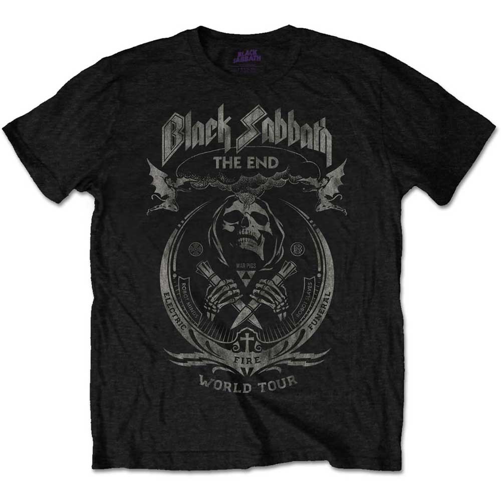 Black Sabbath Unisex T-Shirt: The End Mushroom Cloud (Large)