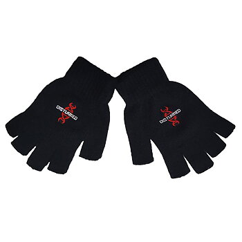 Disturbed Unisex Fingerless Gloves: Reddna