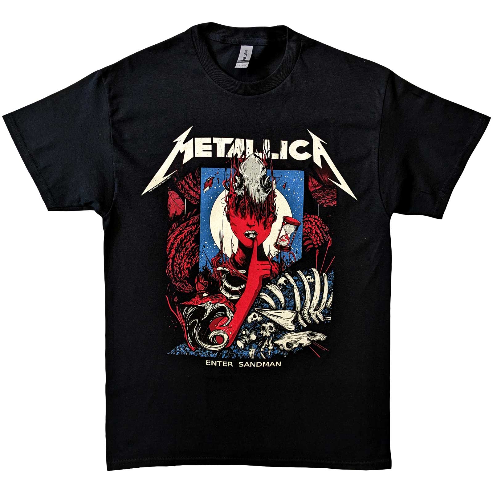 Metallica Unisex T-Shirt: Enter Sandman Poster (Small)