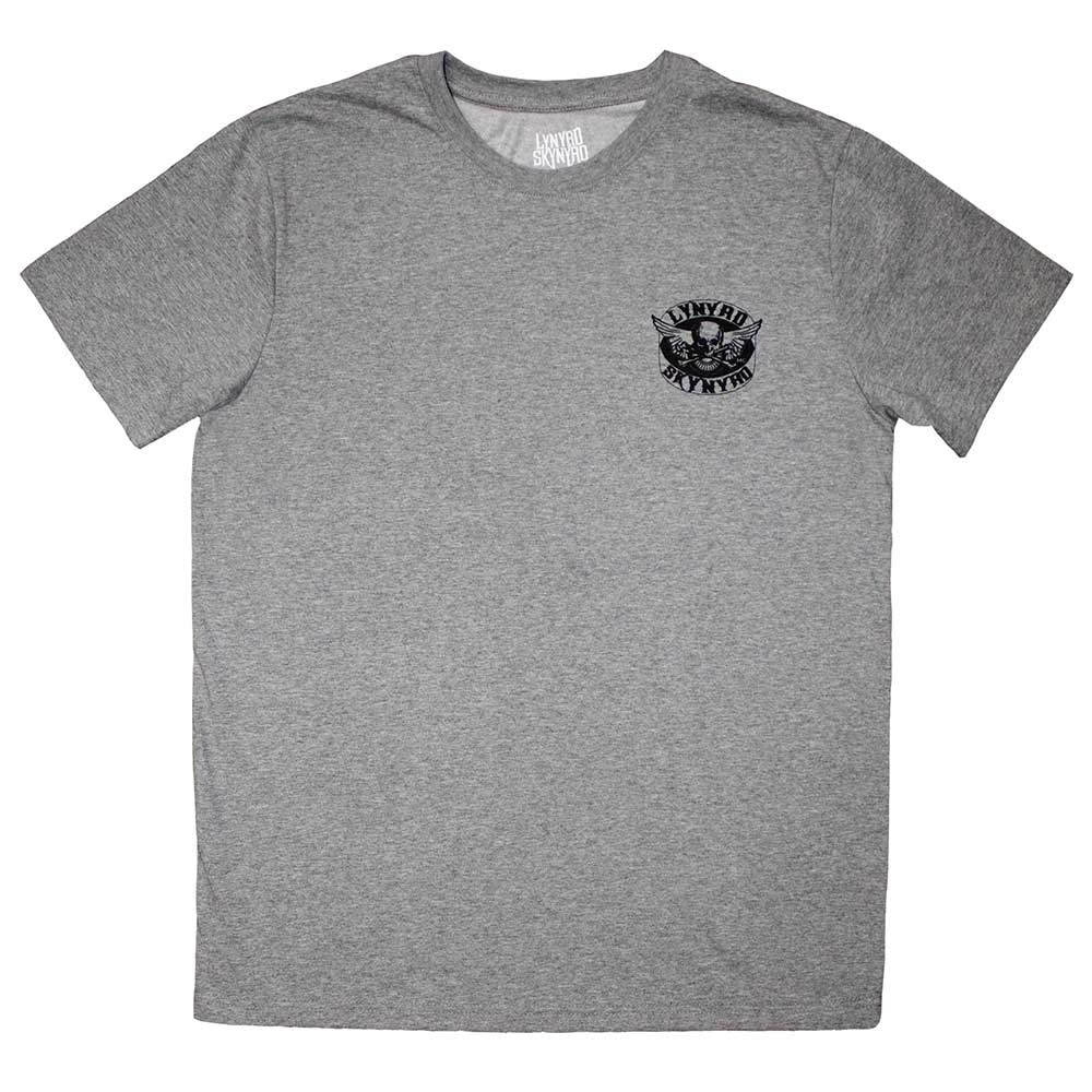 Lynyrd Skynyrd Unisex T-Shirt: Mini Biker Patch Logo Mono (Small)