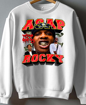ASAP Rocky unisex sweatshirt: "Grillz" - White - size Small