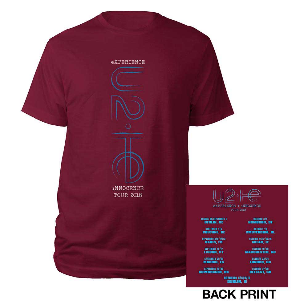 U2 Unisex T-Shirt: I+E London Event 2015 (Small)