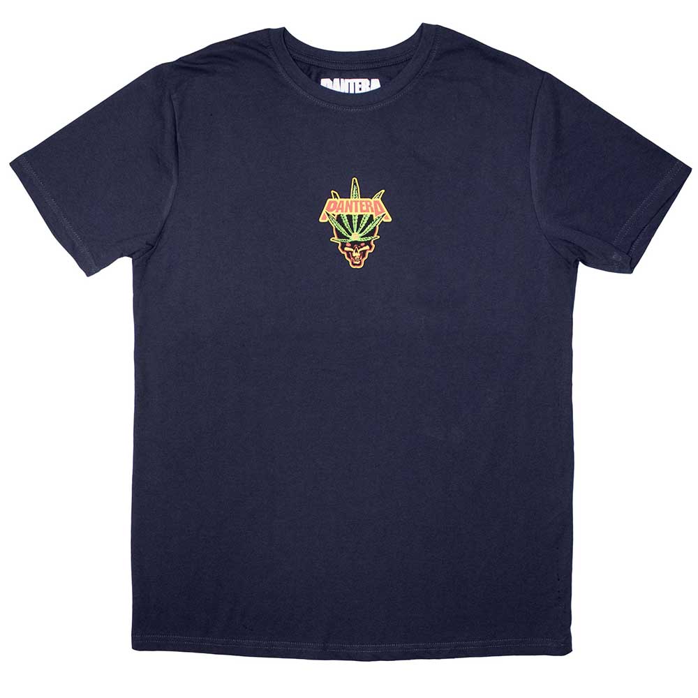 Pantera Unisex T-Shirt: Mini Leaf Skull (Small)