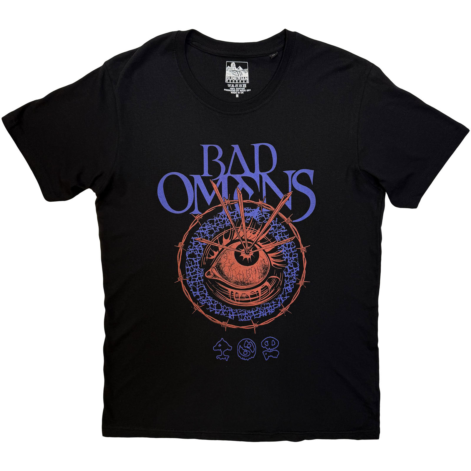 Bad Omens Unisex T-shirt: Eye (Sort) (Bagtryk) - 2