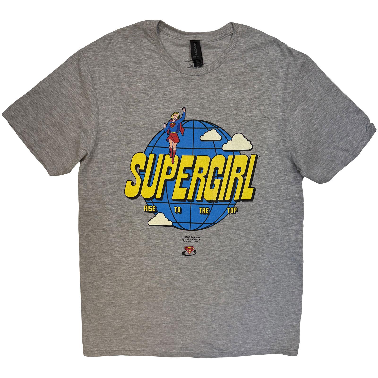 DC Comics Unisex T-shirt: Supergirl Rise To The Top (Grå)