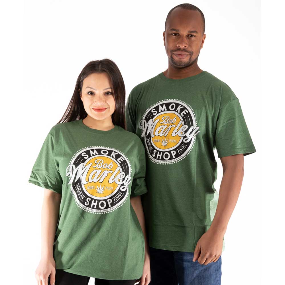 Bob Marley Unisex T-Shirt: Smoke Shop (Small)