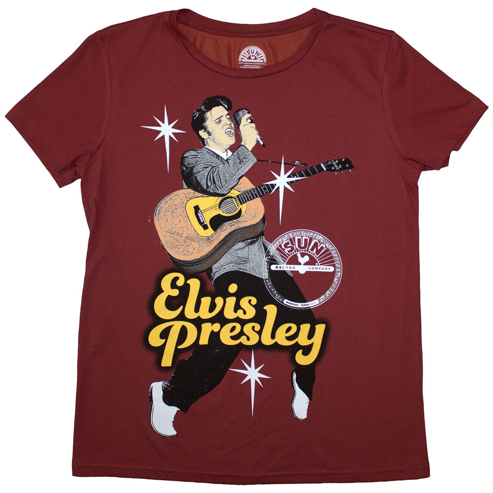Sun Records Ladies T-Shirt: Elvis Mic (Medium)