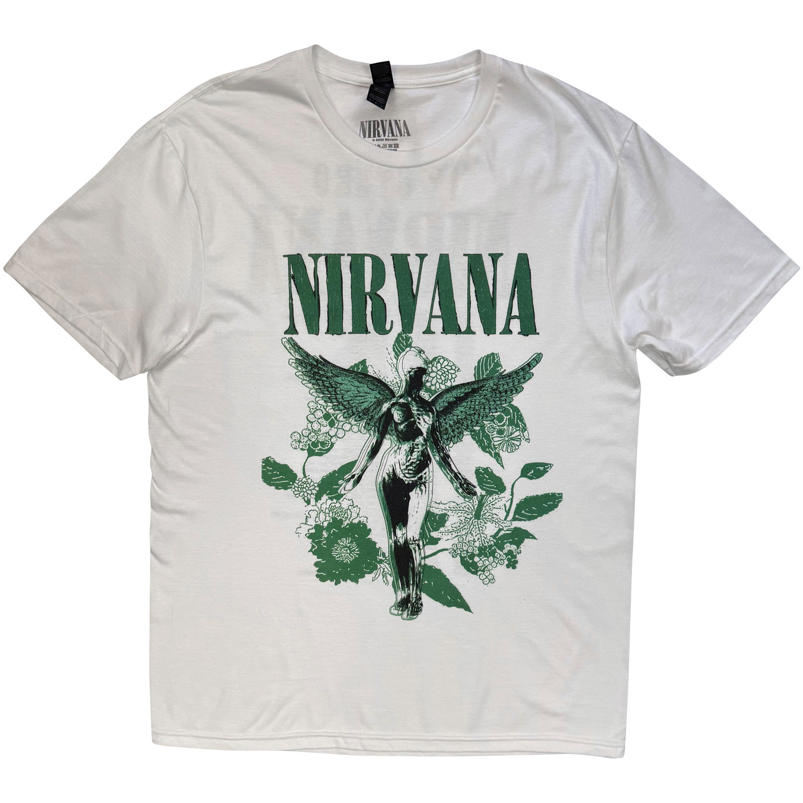 Nirvana Unisex T-shirt: In Utero Green (Vit) (Ryggtryck) - 2