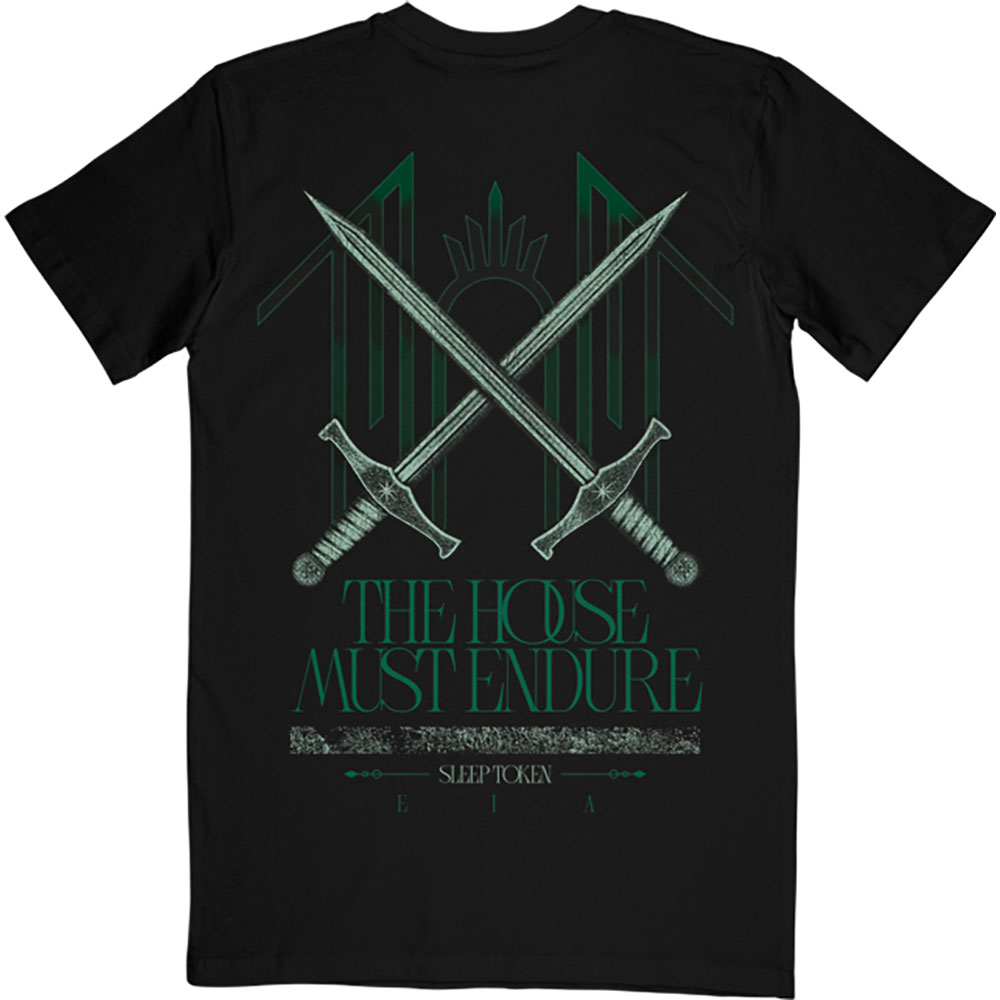 Sleep Token Unisex T-shirt: The House Must Endure (Sort) (Bagsidetryk) - 3