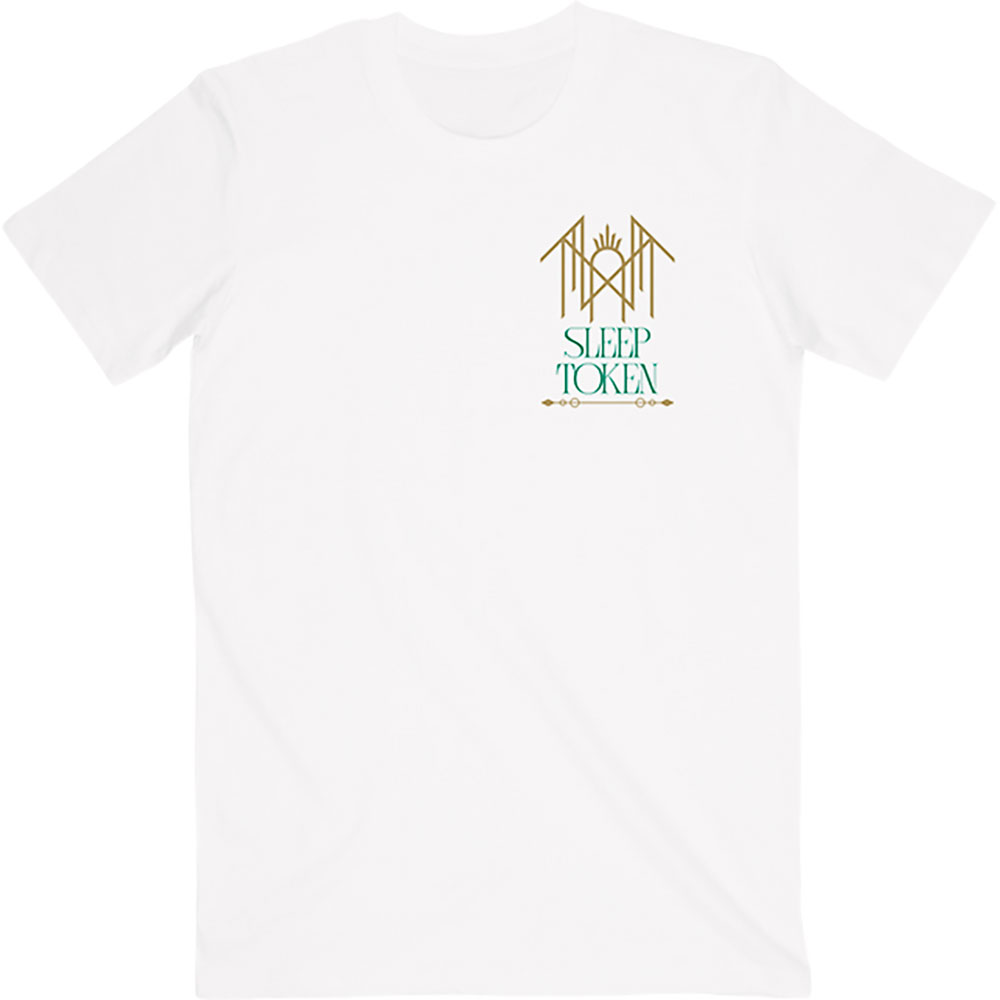 Sleep Token Unisex T-Shirt: The House Must Endure (White) (Back Print) - 2